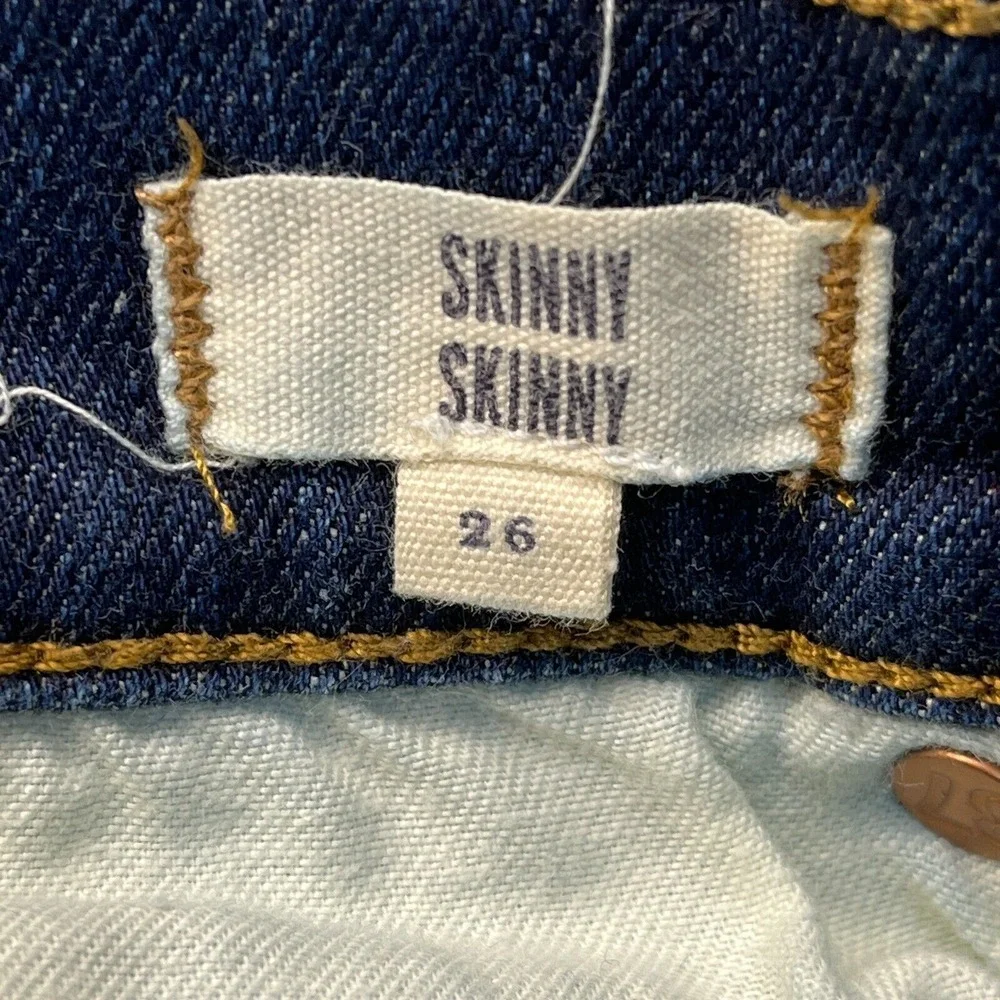 Madewell‎ Jeans Women's 26 Skinny Skinny Dark Blue Stretch Mid Rise Denim Pants